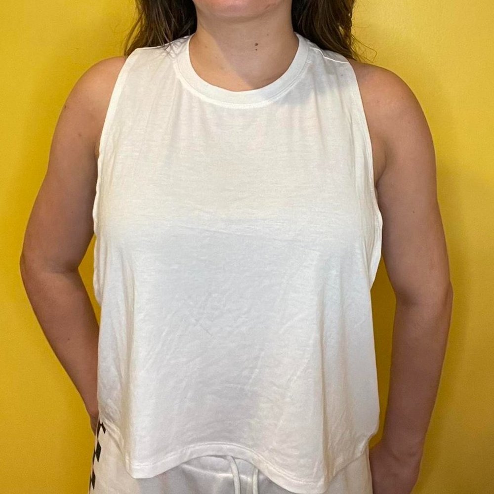 White Racerback Active Tank Top